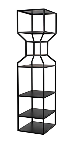 Downtown A Bookcase, Black Metal