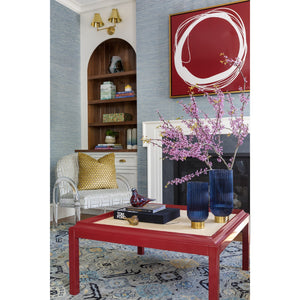 Portland 48" Square Lacquer Coffee Table – Black (Additional Colors Available)