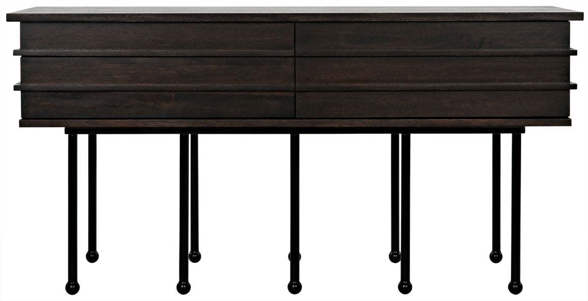 Olivier Console - Ebony Walnut