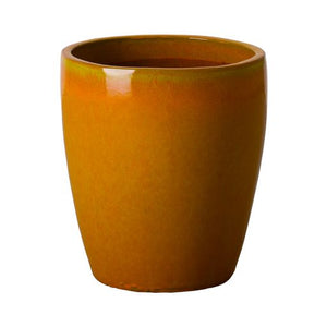 M/L Bullet Ceramic Planter - Bright Orange