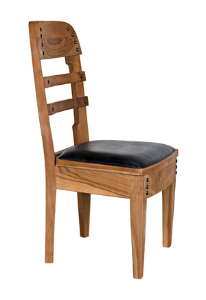 Laila Chair, Teak with Leather