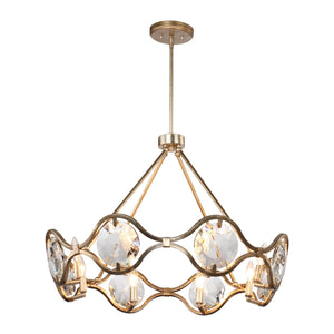 Quincy 8 Light Distressed Twilight Chandelier