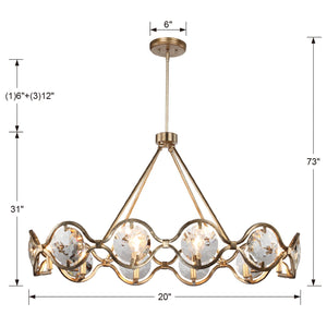 Quincy 10 Light Distressed Twilight Chandelier