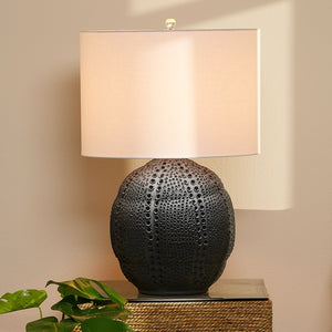 Lunar Table Lamp - Matte Black Porcelain