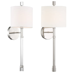 Rachel 1 Light Polished Nickel Wall Sconce