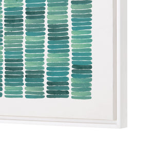 Green Framed Silk Panel | Rain Collection | Villa & House