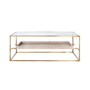 Reagan Coffee Table with Cerused Oak Shelf