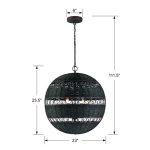 Remy 6 Light Forged Bronze Chandelier