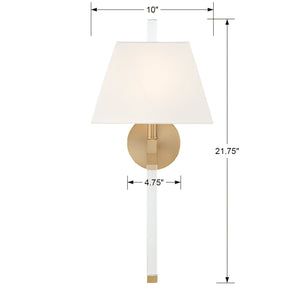 Renee 1 Light Aged Brass Wall Mount