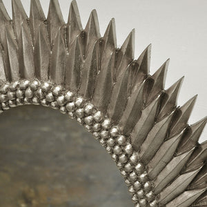 Worlds Away Rita Oval Starburst Mirror – Silver Leaf