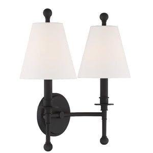 Riverdale 2 Light Black Forged Wall Mount