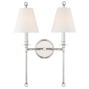 Riverdale 2 Light Polished Nickel Wall Mount