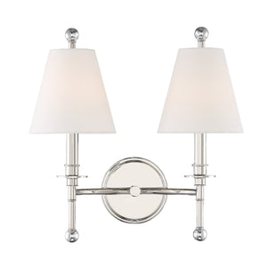 Riverdale 2 Light Polished Nickel Wall Mount