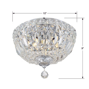 Roslyn 3 Light Polished Chrome Ceiling Mount