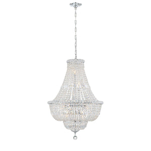 Roslyn 9 Light Polished Chrome Chandelier