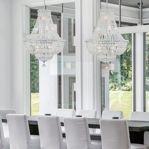 Roslyn 9 Light Polished Chrome Chandelier