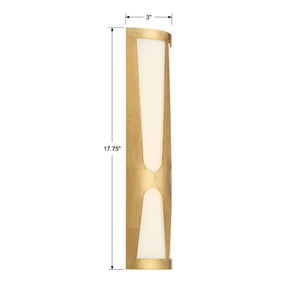 Royston 2 Light Antique Gold Wall Mount