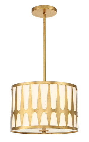 Royston 3 Light Antique Gold Pendant