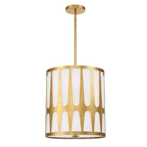 Royston 4 Light Antique Gold Pendant