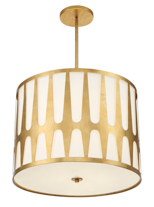 Royston 5 Light Antique Gold Pendant