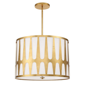 Royston 5 Light Antique Gold Pendant