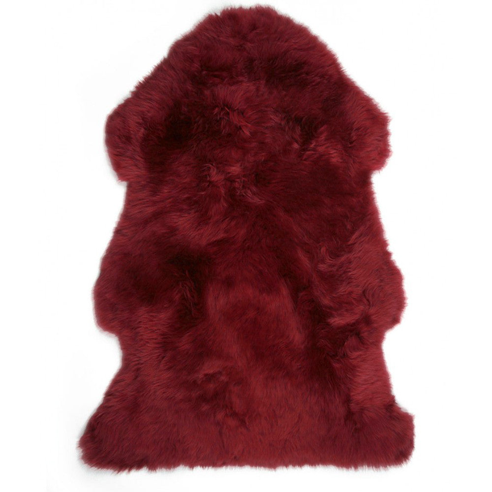 Luxe Flame Red Premium Sheepskin Rug