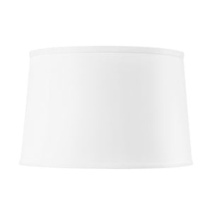 Lamp Shade 17-Inch With Nickel in White Linen | Shade Collection | Villa & House