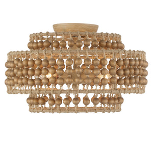 Silas 3 Light Burnished Silver Ceiling Mount
