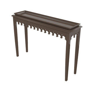 Newport Skinny Lacquer Console – Brown (Additional Colors Available)