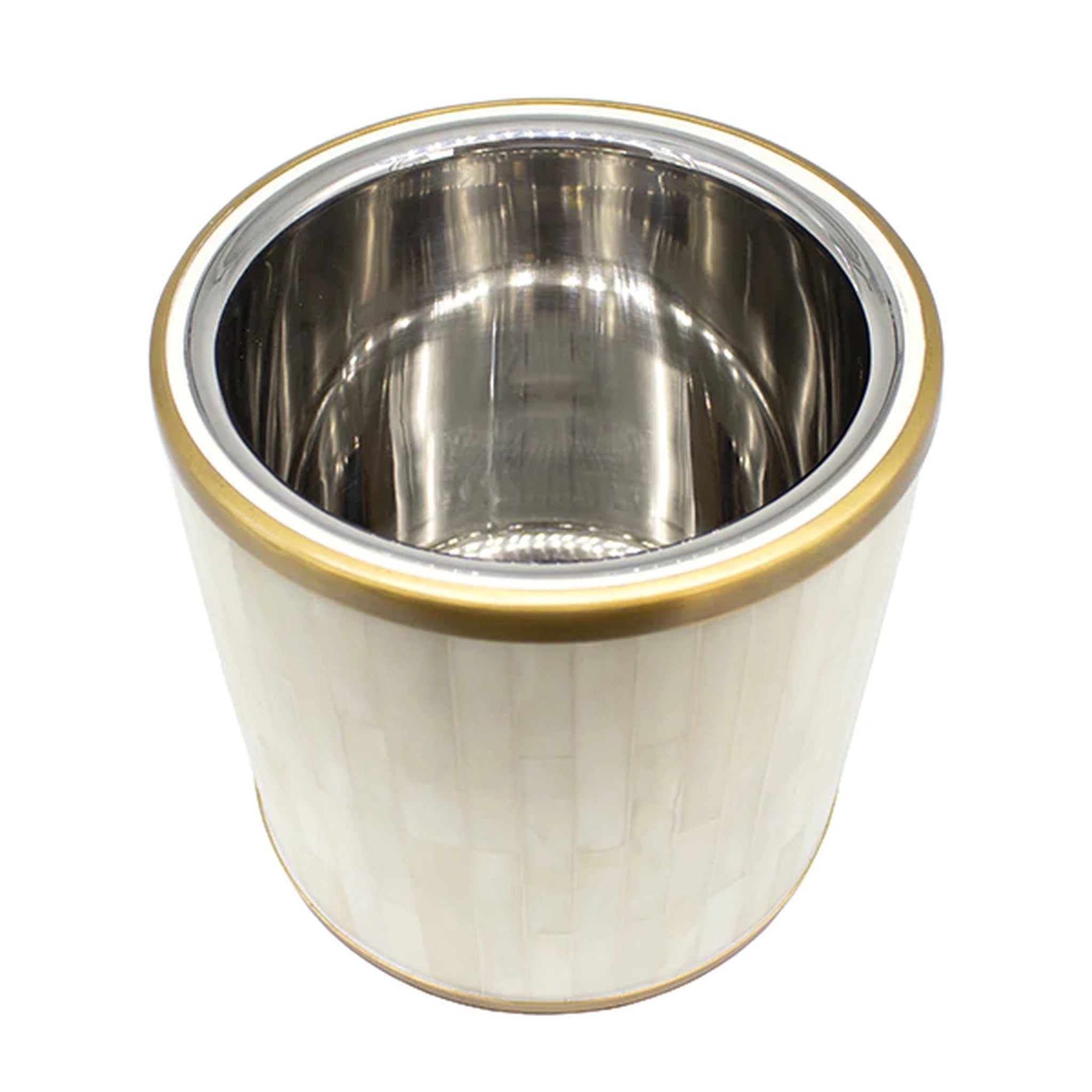 Worlds Away Skylar Ice Bucket -  Natural Bone