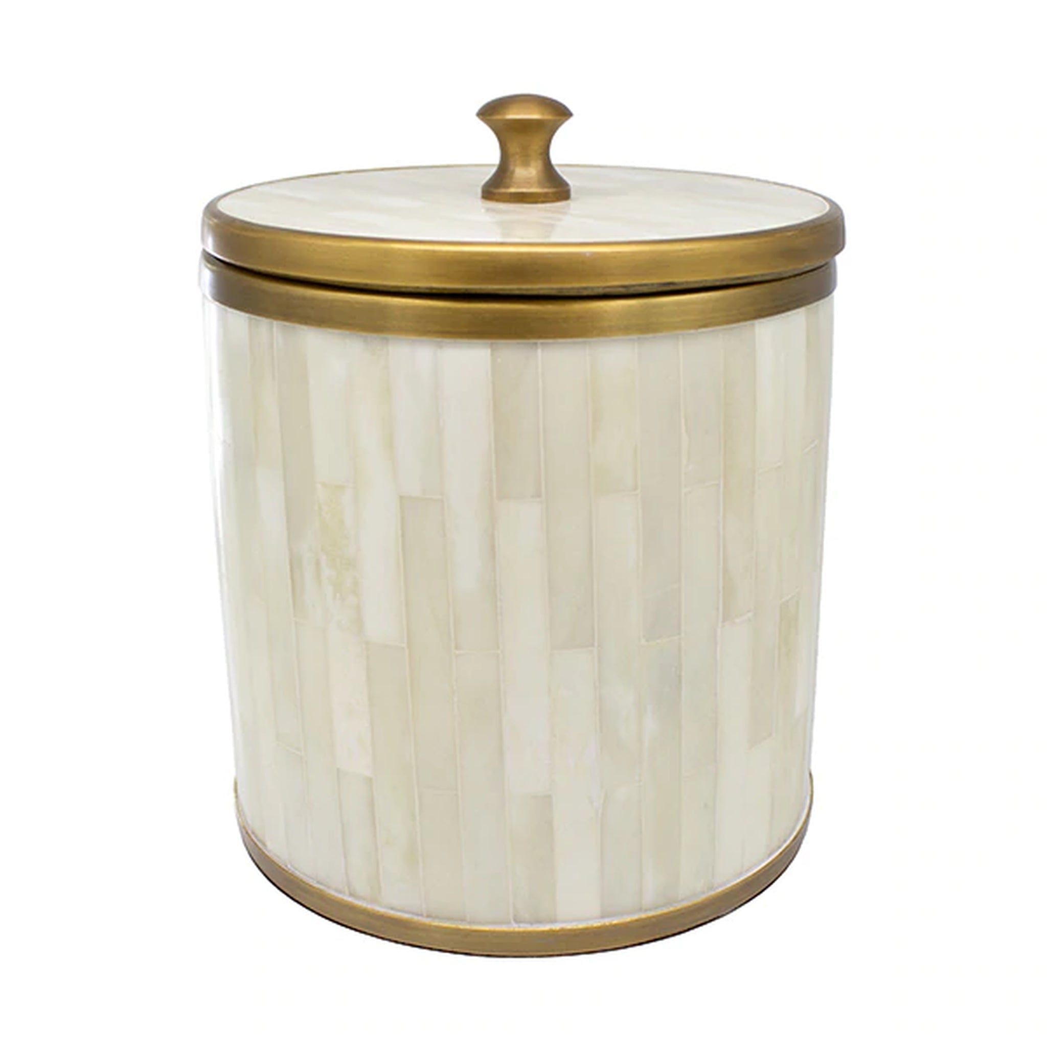 Worlds Away Skylar Ice Bucket -  Natural Bone