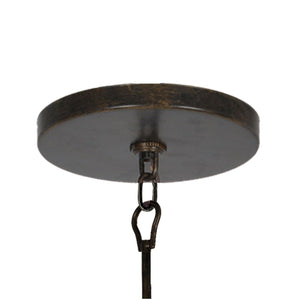 Solaris Outdoor 6 Light Bronze Sphere Chandelier