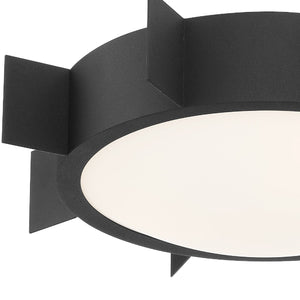 Solas 3 Light Black Forged Ceiling Mount