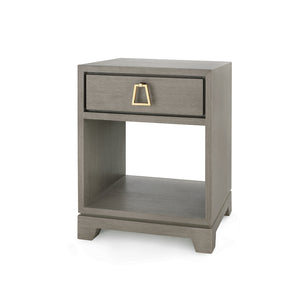 1-Drawer Side Table in Taupe Gray | Stanford Collection | Villa & House