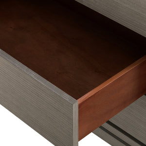3-Drawer Side Table in Taupe Gray | Stanford Collection | Villa & House