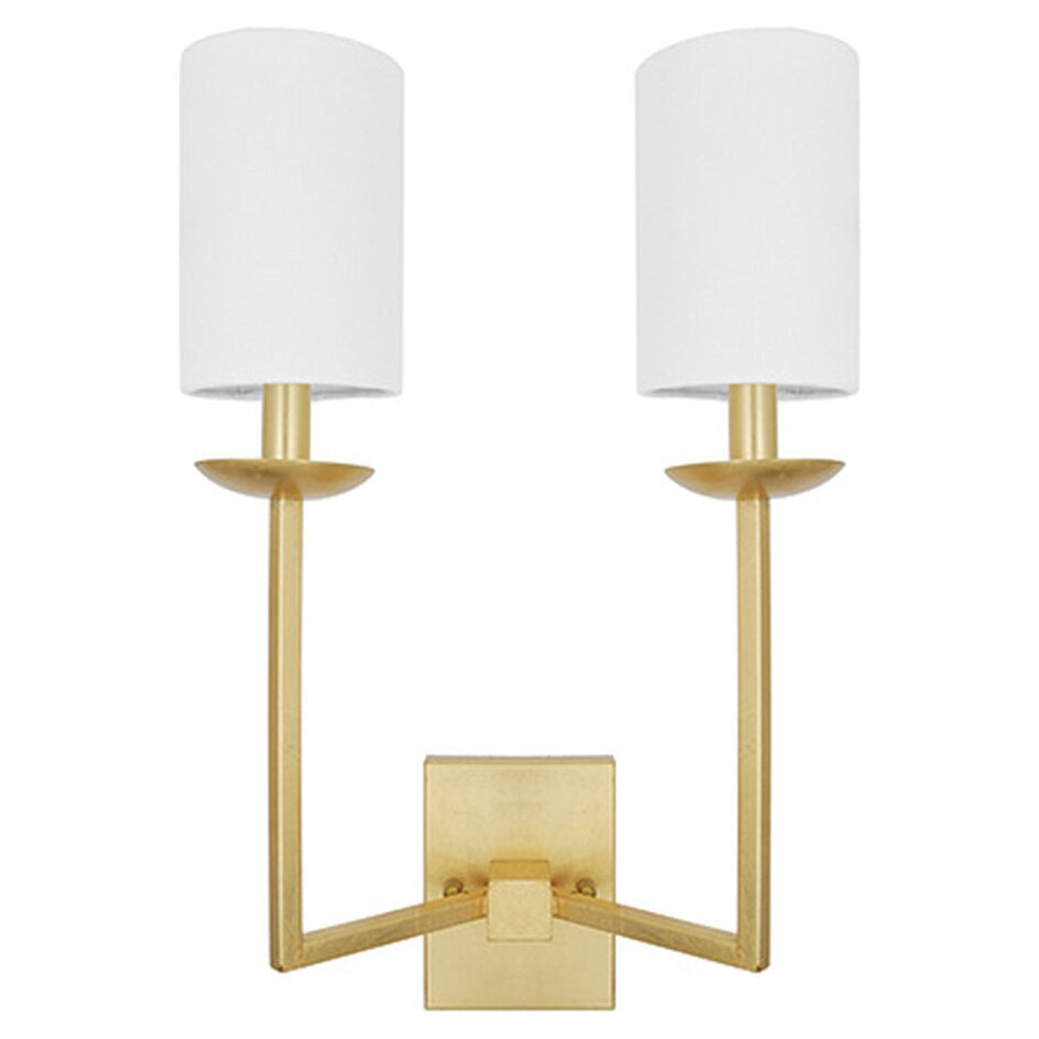 Worlds Away Stanley Contemporary Sconce – Gold Leaf