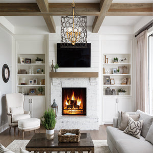 Stemmons 6 Light Bronze & Antique Gold Lantern