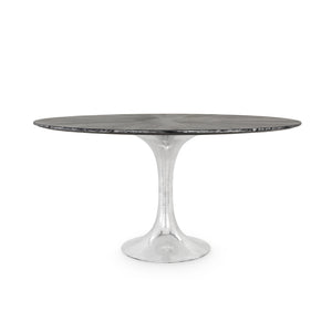 60" Black Cerused Oak Dining Table Top | Stockholm Collection | Villa & House