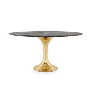 60" Black Cerused Oak Dining Table Top | Stockholm Collection | Villa & House