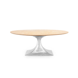 Nickel Small Oval Dining Table Base | Stockholm Collection | Villa & House