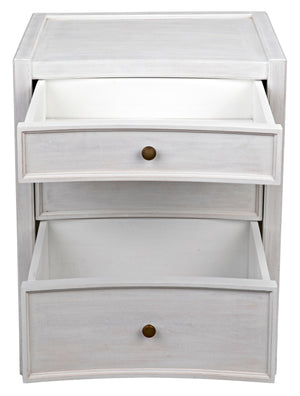 Hampton Night Stand 24", White Wash