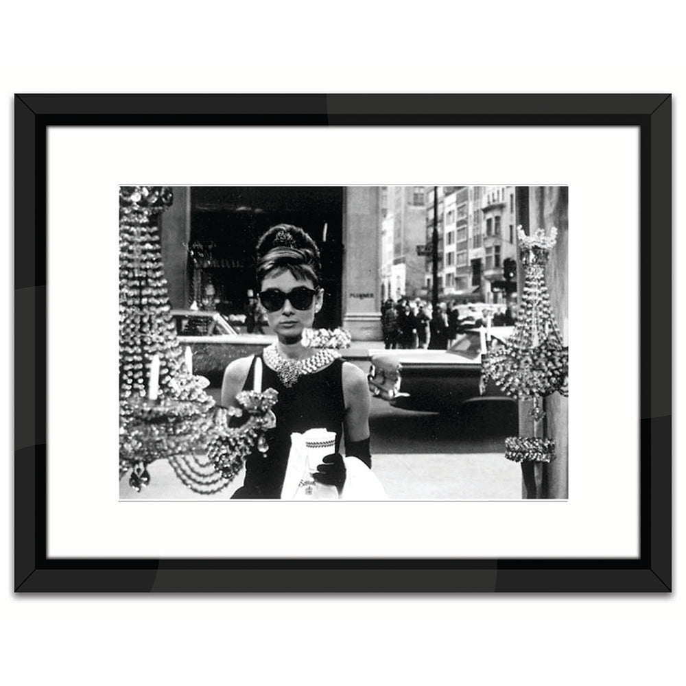 Worlds Away Black & White Lacquer-Framed Wall Art – Tiffany's