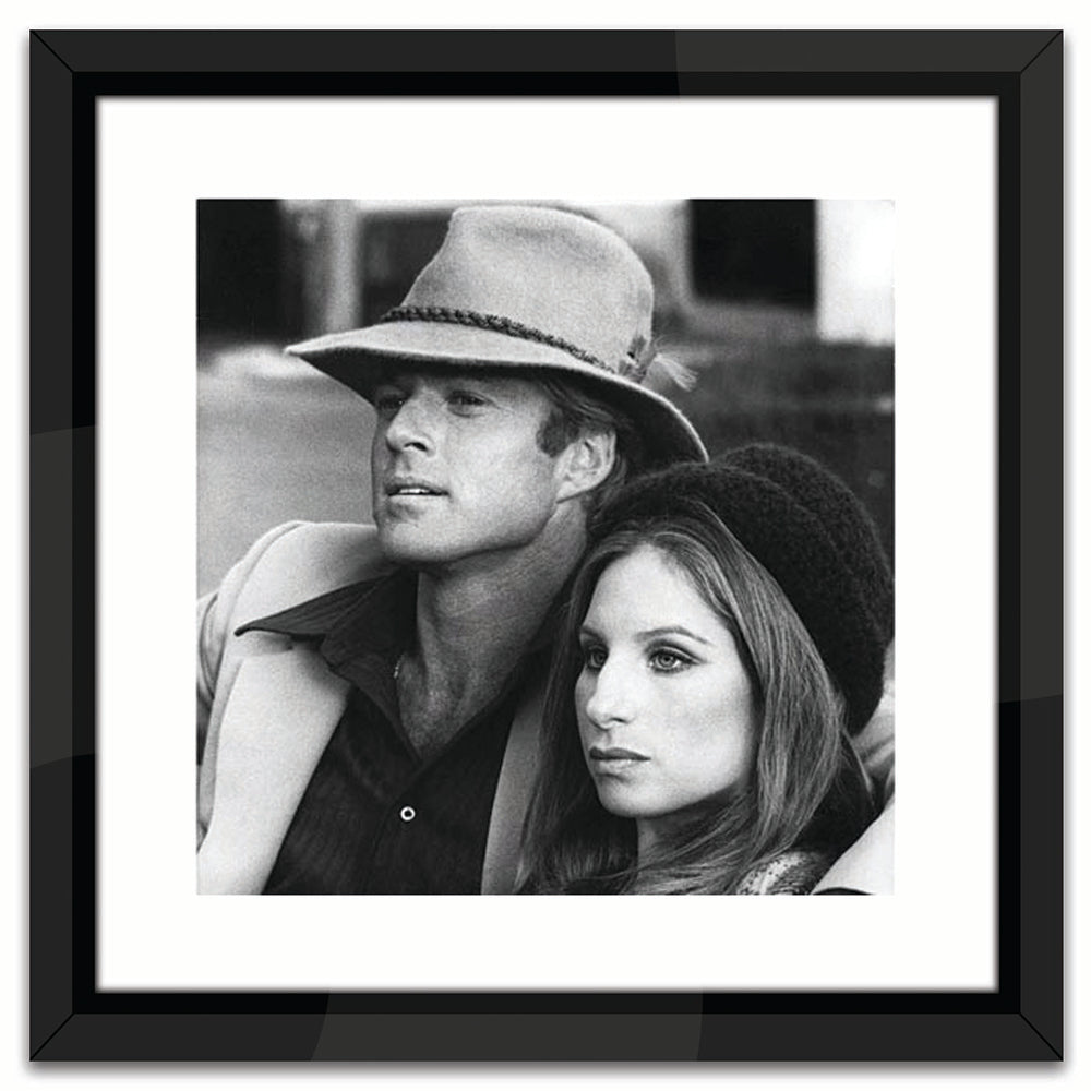 Worlds Away Black & White Lacquer-Framed Wall Art – Redford & Streisand