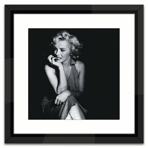 Worlds Away Black & White Lacquer-Framed Wall Art – Monroe Crossed Legs