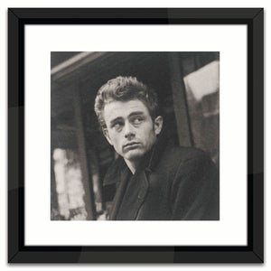 Worlds Away Black & White Lacquer-Framed Wall Art – James Dean 2