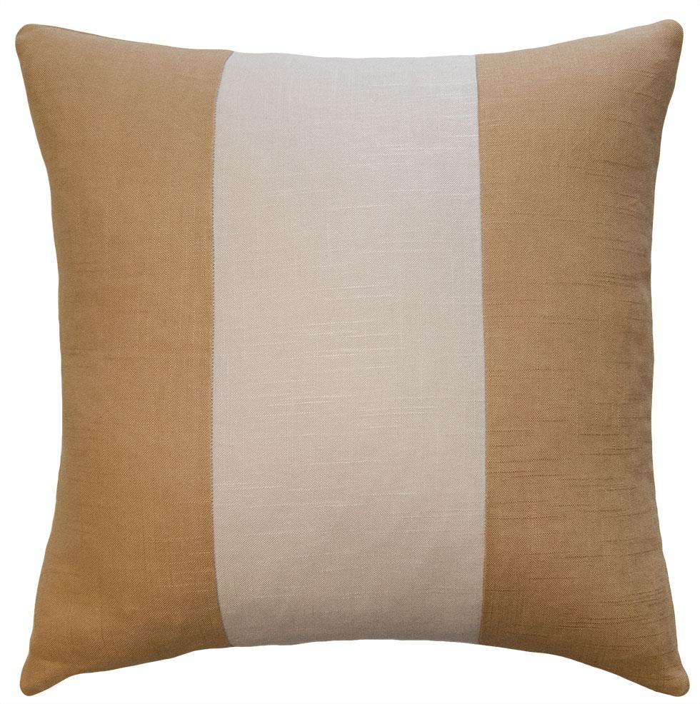 Savvy Hue Gold Linen Band Pillow