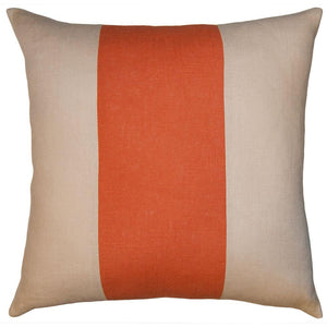 Savvy Hue Linen Paprika Band Pillow