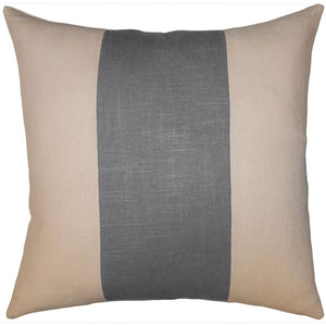 Savvy Hue Linen Flint Band Pillow