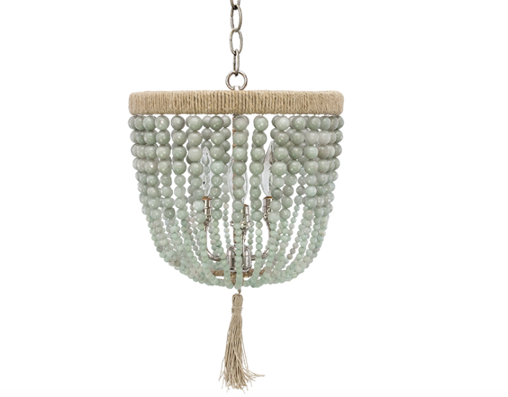 12" Malibu Beaded Chandelier – Cloud Jade Beads