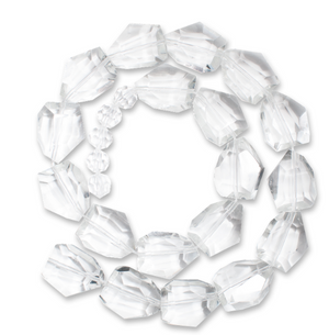 clear mirrored crystal nugget
